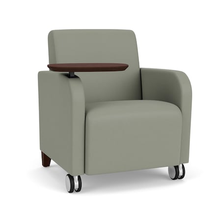 Lesro Siena Lounge Reception Guest Chair W/ Swivel Tablet, 27 in W 29.5 in L 32.5 in H SN1101